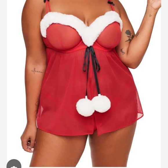 Adore Me Claussine Babydoll  Scarlet and Snow Chemise - Picture 2 of 9